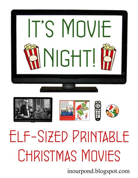 Elf On The Shelf Movie Night Printable